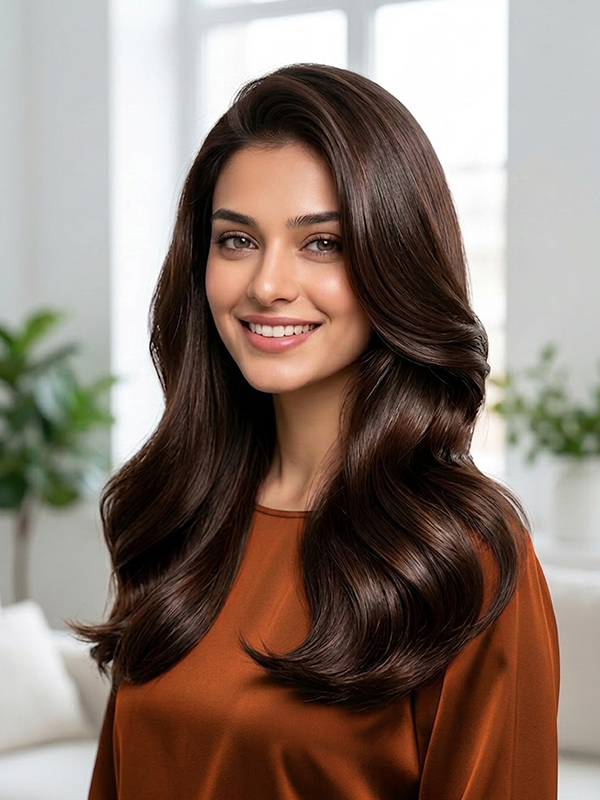 ORANGE~3 Sahiba Hair Color Brown