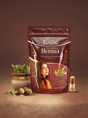 Web Card Design Sahiba Premium Henna 01 Brown V02 Sahiba Premium Henna Pouch